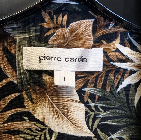 Vintage Pierre Cardin Hawaiian Shirt Tropical Print Cotton Made in Korea Resort - Picture 4 of 12